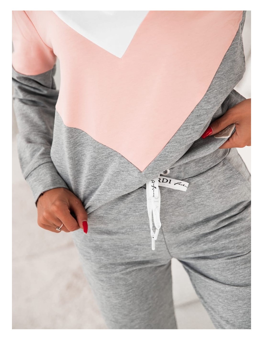 Women\'s gray-powder tracksuit set FI581 - Online store - Boutique